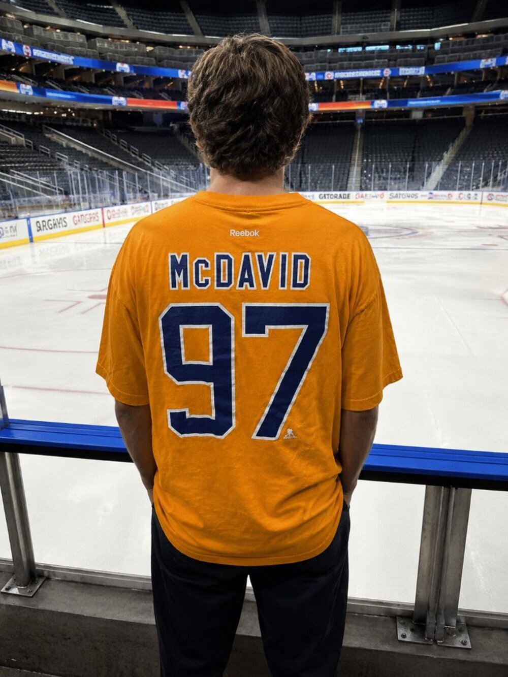 OILERS "McDAVID" MEN TEE -(LARGE)